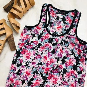 Ali & Kris Floral Silky Tank Blouse L